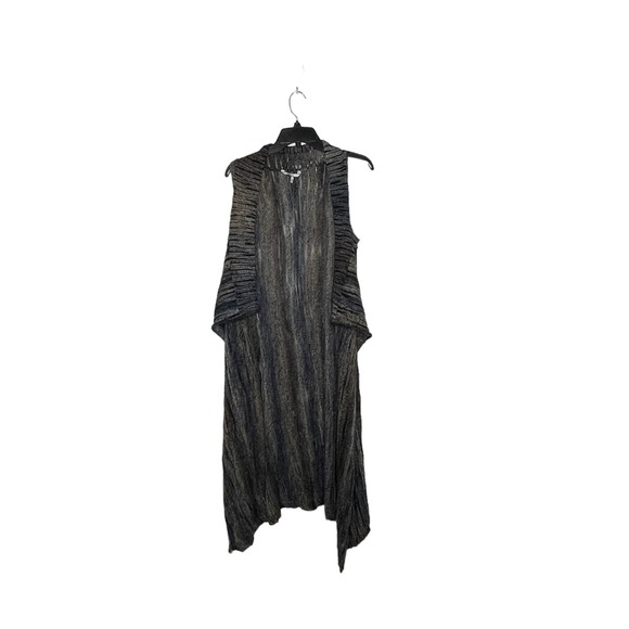BKE Long Open Cardigan Sweater Size Small Multi Color Striped‎ Womens Sleeveless - Picture 1 of 5